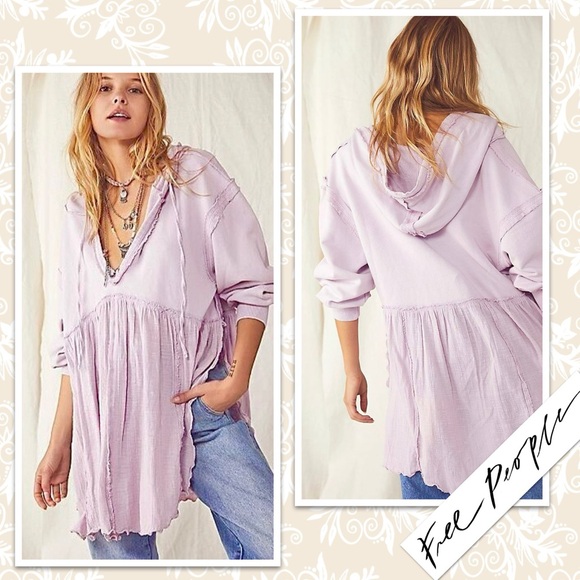 Free People Tops - Free People Sunday Morning Hoodie in Lilac (Pale Purple)